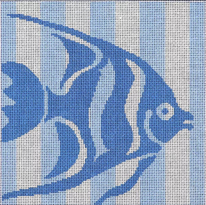 Stencil Pillow - Fish