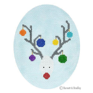 Reindeer with Ornaments - Vertical