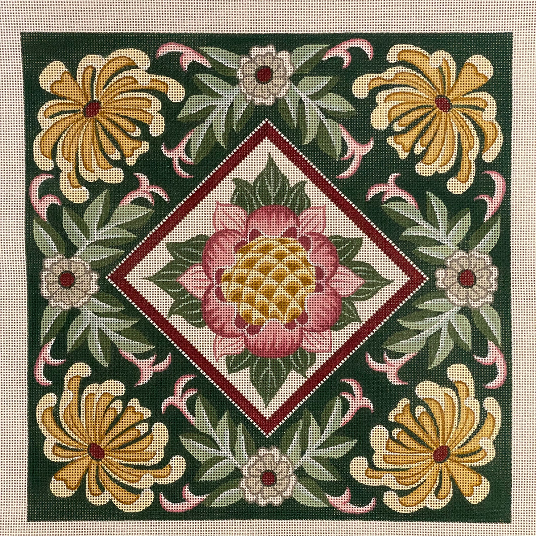 William Morris Floral on Green