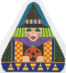 Triangle Witch with Pumpkin