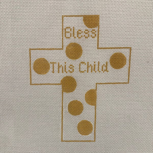Cross - Bless This Child - Yellow Gold