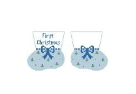First Christmas - Booties Blue