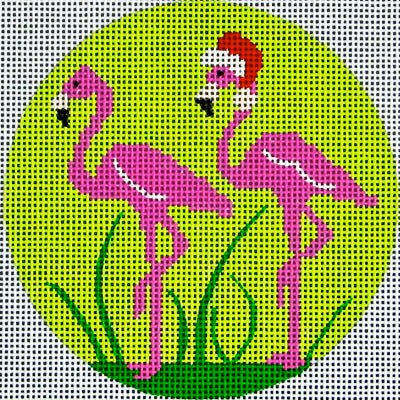 Flamingos - Santa hat