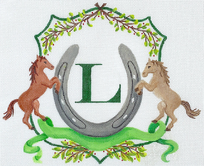Monogram Crest - Horses