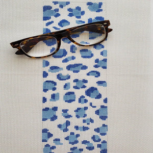 Blue Leopard Eyeglass Case