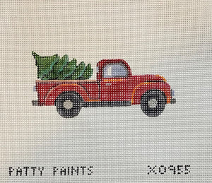 Red Truck with Tree